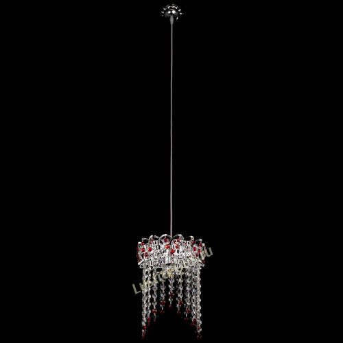 Барная люстра Астра №1 оптикон Красная в Кирове Гусь Хрустальный