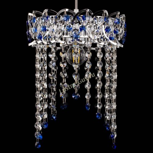 Барная люстра Астра №1 оптикон Синяя в Кирове Гусь Хрустальный
