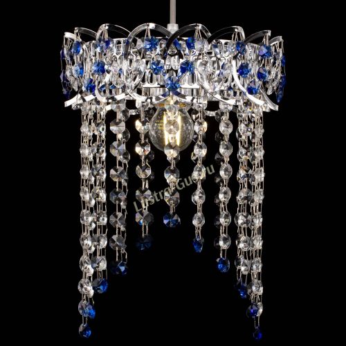 Барная люстра Астра №1 оптикон Синяя в Кирове Гусь Хрустальный