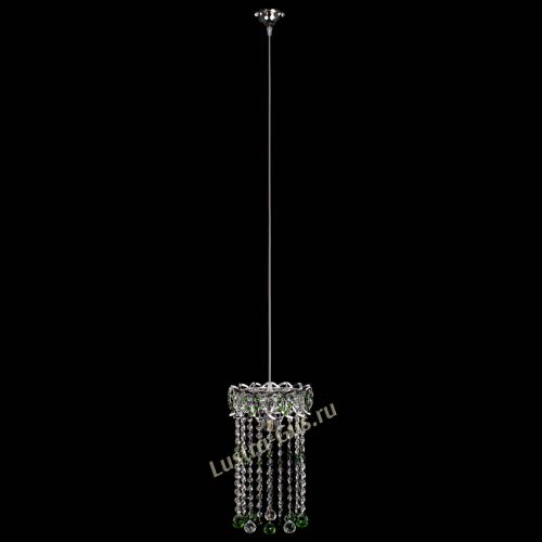 Барная люстра Астра №1 шар 30 длинная Зеленая в Кирове Гусь Хрустальный