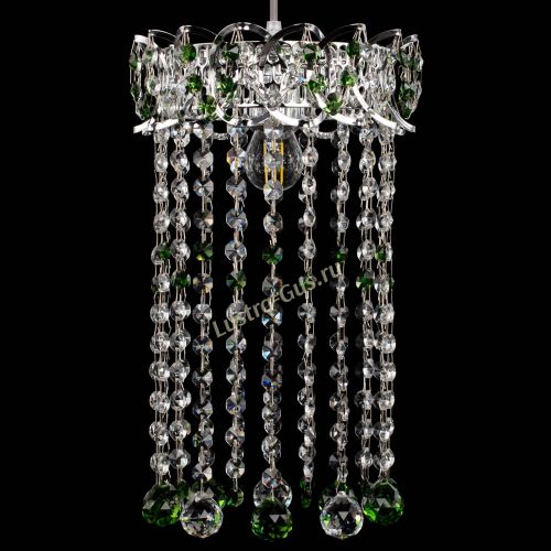 Барная люстра Астра №1 шар 30 длинная Зеленая в Кирове Гусь Хрустальный