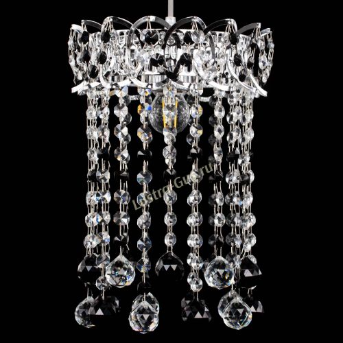 Барная люстра Астра №1 шар 30 черная в Кирове Гусь Хрустальный