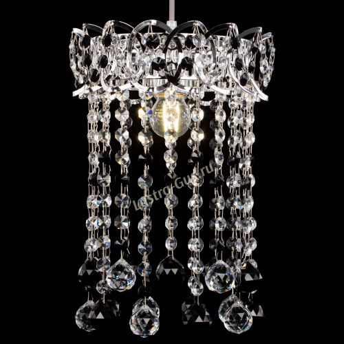 Барная люстра Астра №1 шар 30 черная в Кирове Гусь Хрустальный
