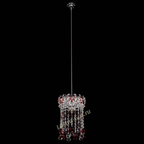 Барная люстра Астра №1 шар 30 красная в Кирове Гусь Хрустальный