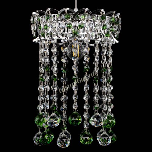 Барная люстра Астра №1 шар 30 зеленая в Кирове Гусь Хрустальный