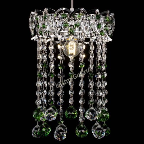 Барная люстра Астра №1 шар 30 зеленая в Кирове Гусь Хрустальный