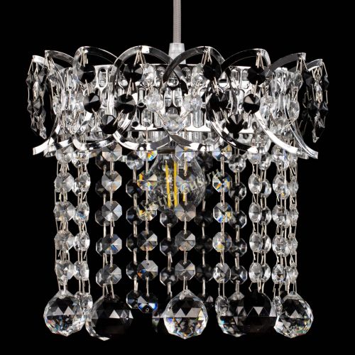 Барная люстра Астра №1 шар черная в Кирове Гусь Хрустальный