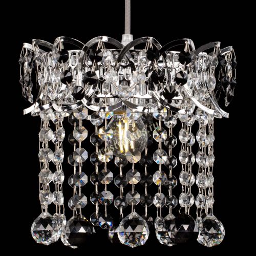 Барная люстра Астра №1 шар черная в Кирове Гусь Хрустальный