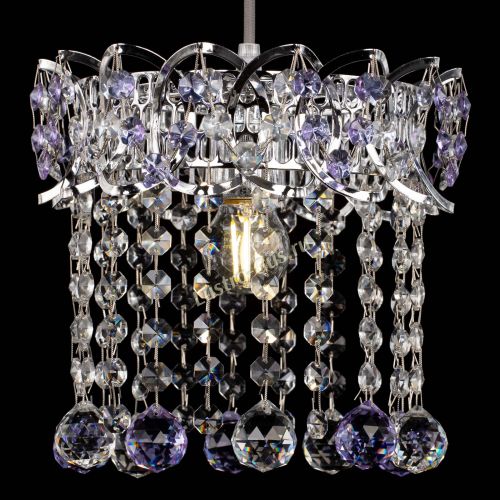 Барная люстра Астра №1 шар фиолетовая в Кирове Гусь Хрустальный