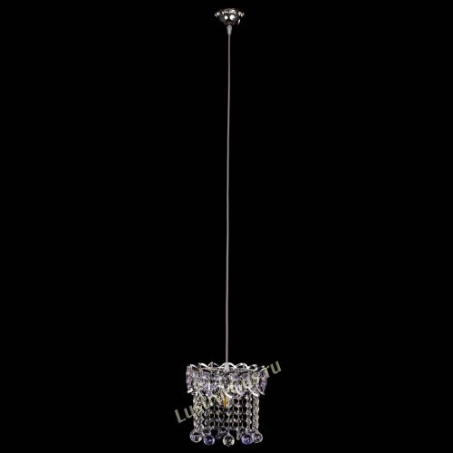 Барная люстра Астра №1 шар фиолетовая в Кирове Гусь Хрустальный