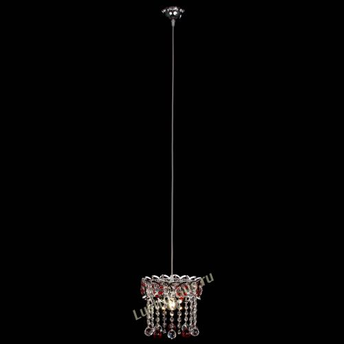 Барная люстра Астра №1 шар красная в Кирове Гусь Хрустальный