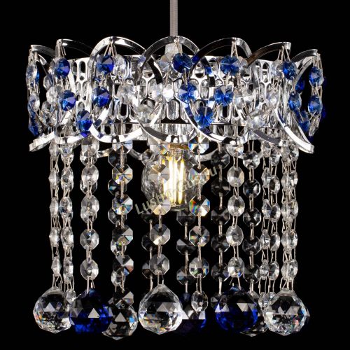 Барная люстра Астра №1 шар синяя в Кирове Гусь Хрустальный