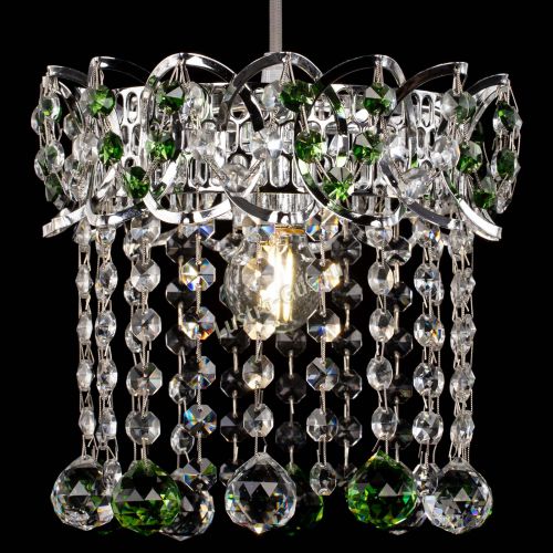 Барная люстра Астра №1 шар зеленая в Кирове Гусь Хрустальный
