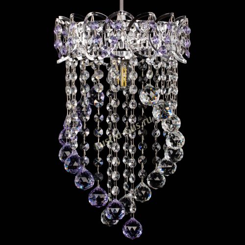 Барная люстра Астра №1 Сигма фиолетовая в Кирове Гусь Хрустальный
