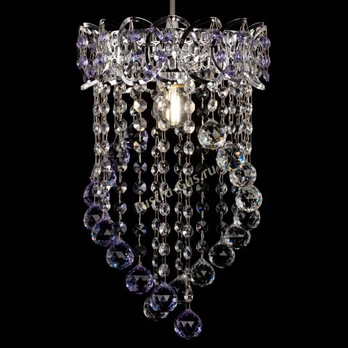 Барная люстра Астра №1 Сигма фиолетовая в Кирове Гусь Хрустальный