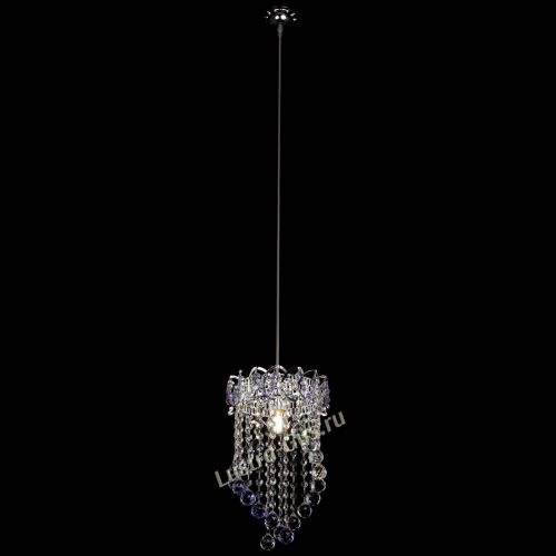 Барная люстра Астра №1 Сигма фиолетовая в Кирове Гусь Хрустальный