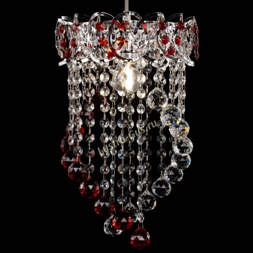Барная люстра Астра №1 Сигма красная в Кирове Гусь Хрустальный