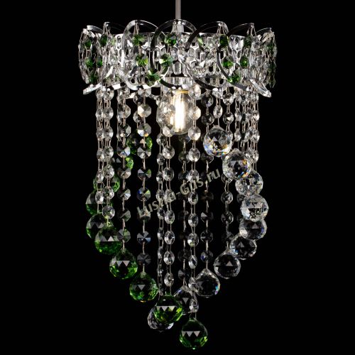 Барная люстра Астра №1 Сигма зеленая в Кирове Гусь Хрустальный