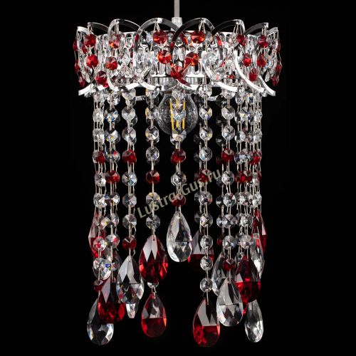 Барная люстра Астра №1 журавлик Красная в Кирове Гусь Хрустальный