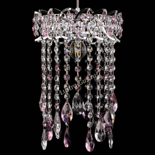 Барная люстра Астра №1 журавлик Розовая в Кирове Гусь Хрустальный