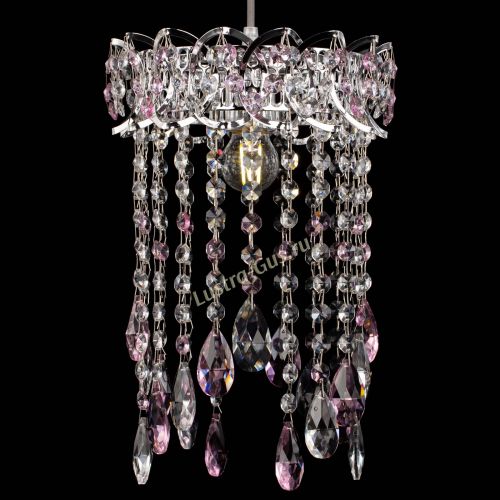 Барная люстра Астра №1 журавлик Розовая в Кирове Гусь Хрустальный