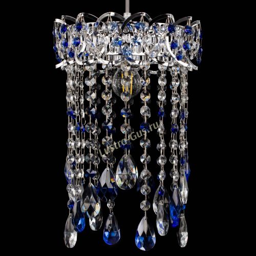 Барная люстра Астра №1 журавлик Синяя в Кирове Гусь Хрустальный
