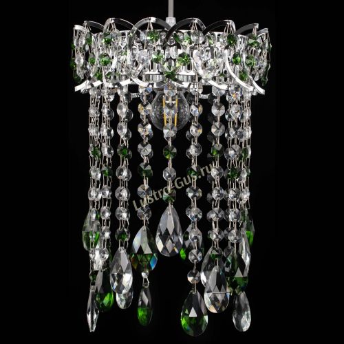 Барная люстра Астра №1 журавлик Зеленая в Кирове Гусь Хрустальный