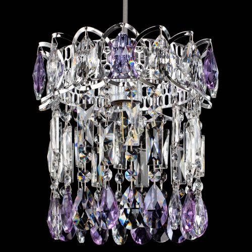 Барная люстра Астра №1 фиолетовая в Кирове Гусь Хрустальный