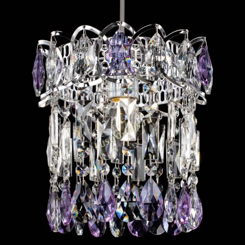 Барная люстра Астра №1 фиолетовая в Кирове Гусь Хрустальный