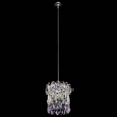 Барная люстра Астра №1 фиолетовая в Кирове Гусь Хрустальный