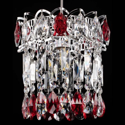Барная люстра Астра №1 красная в Кирове Гусь Хрустальный