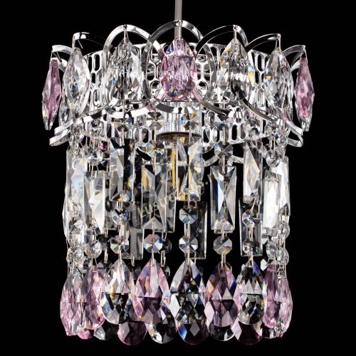 Барная люстра Астра №1 розовая в Кирове Гусь Хрустальный