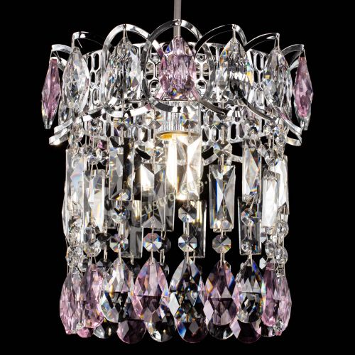 Барная люстра Астра №1 розовая в Кирове Гусь Хрустальный