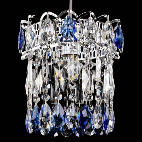 Барная люстра Астра №1 синяя в Кирове Гусь Хрустальный