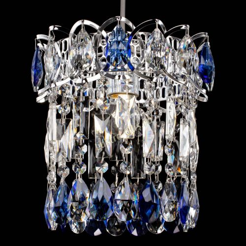Барная люстра Астра №1 синяя в Кирове Гусь Хрустальный