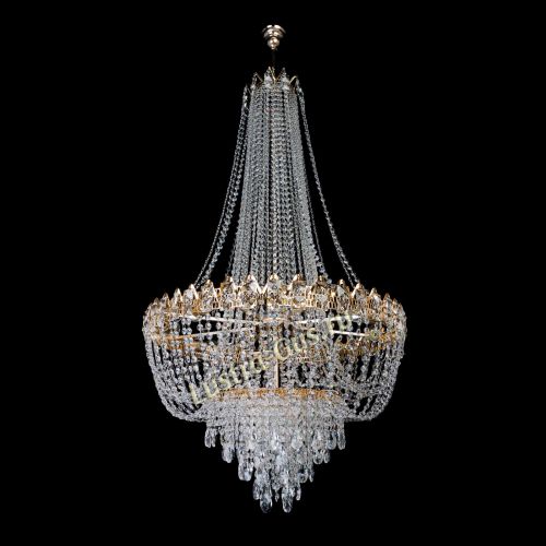 Люстра Екатерина большая с подвесом в Кирове Гусь Хрустальный