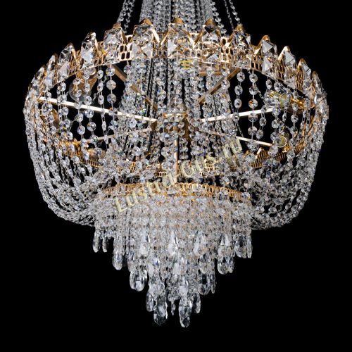 Люстра Екатерина большая с подвесом в Кирове Гусь Хрустальный