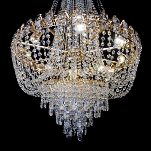 Люстра Екатерина большая с подвесом в Кирове Гусь Хрустальный