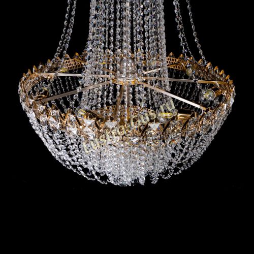 Люстра Екатерина большая с подвесом в Кирове Гусь Хрустальный