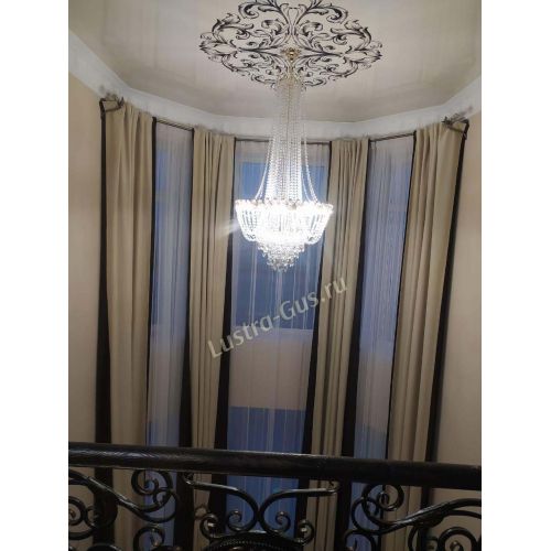 Люстра Екатерина большая с подвесом в Кирове Гусь Хрустальный