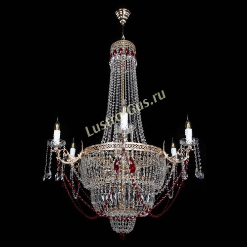 Люстра Елизавета Венеция красная в Кирове Гусь Хрустальный