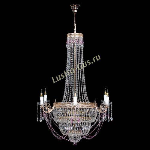 Люстра Елизавета Венеция розовая в Кирове Гусь Хрустальный