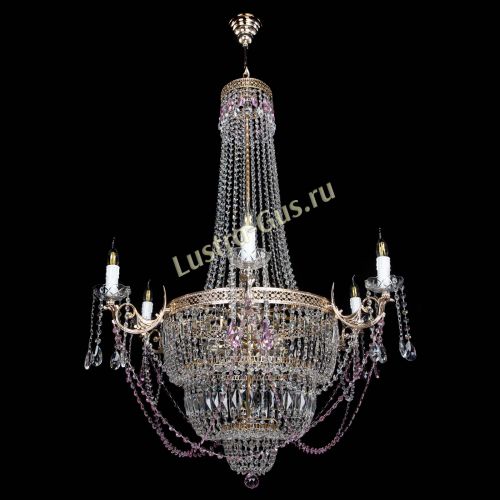 Люстра Елизавета Венеция розовая в Кирове Гусь Хрустальный