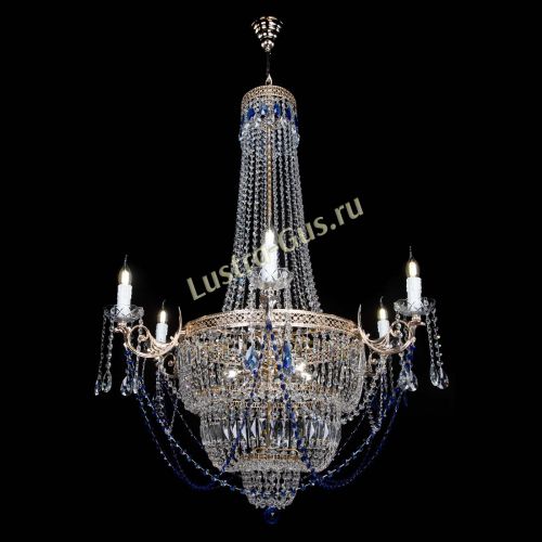Люстра Елизавета Венеция синяя в Кирове Гусь Хрустальный