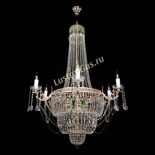 Люстра Елизавета Венеция зеленая в Кирове Гусь Хрустальный