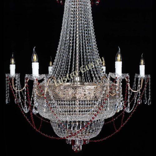Люстра Елизавета Восток красная в Кирове Гусь Хрустальный