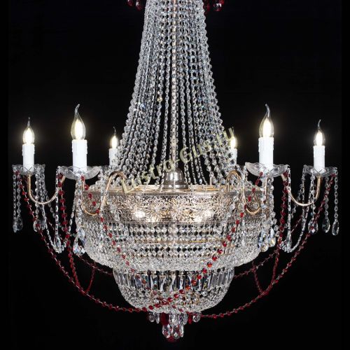 Люстра Елизавета Восток красная в Кирове Гусь Хрустальный