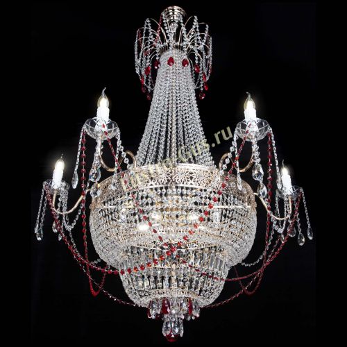 Люстра Елизавета Восток красная в Кирове Гусь Хрустальный