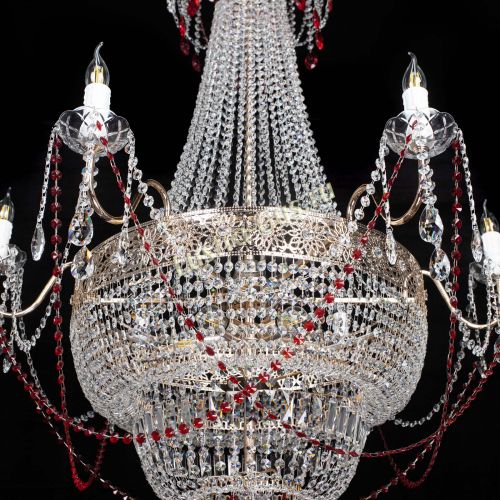 Люстра Елизавета Восток красная в Кирове Гусь Хрустальный