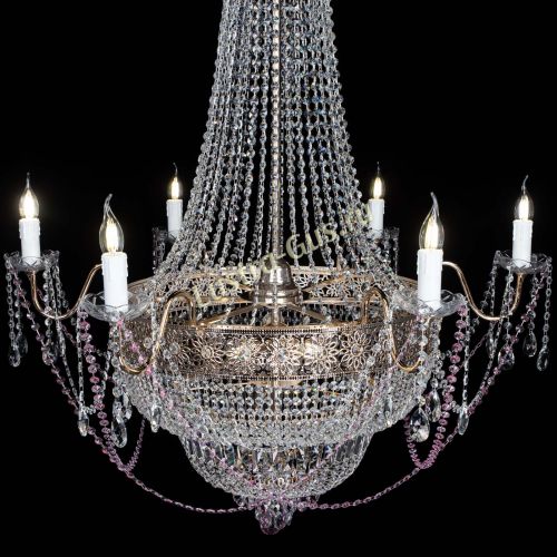 Люстра Елизавета Восток розовая в Кирове Гусь Хрустальный